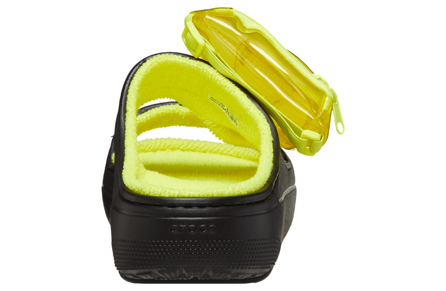 Crocs Classic Cozzzy Towel Neon Highlighter Sandal Black / Acidity