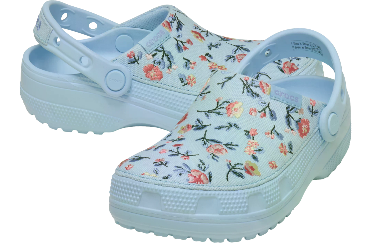 Crocs Classic Crafted Floral Clog Blue Frost