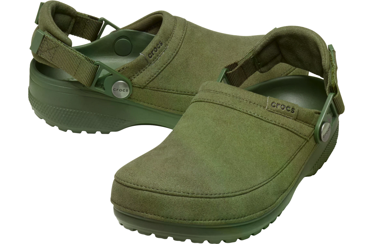 Crocs Classic Crafted Vegan Suede Clog Army Green