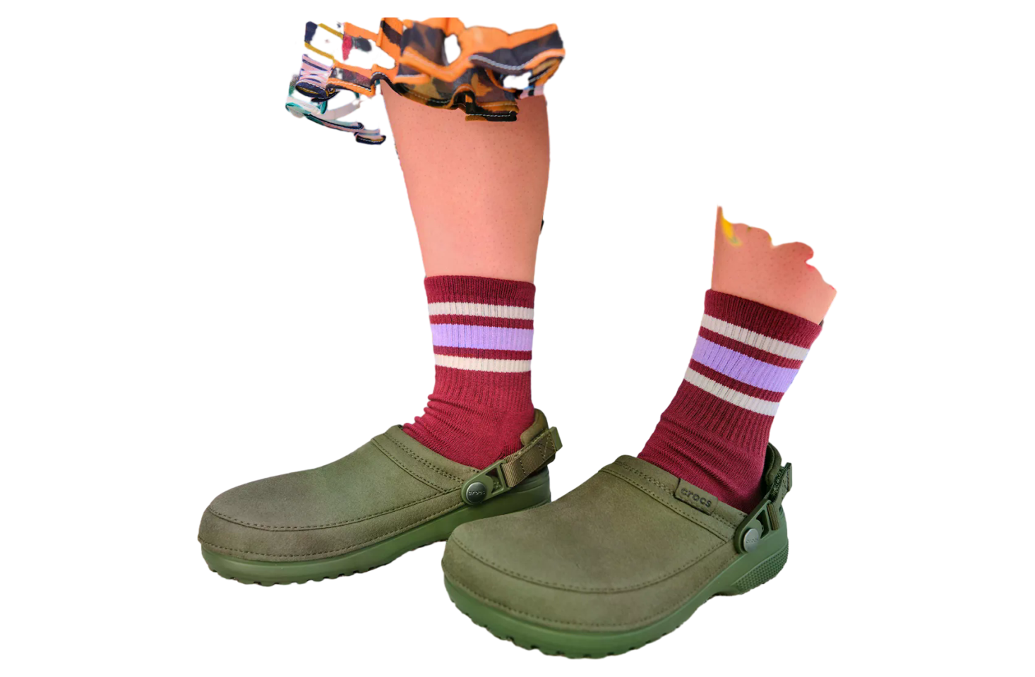 Crocs Classic Crafted Vegan Suede Clog Army Green