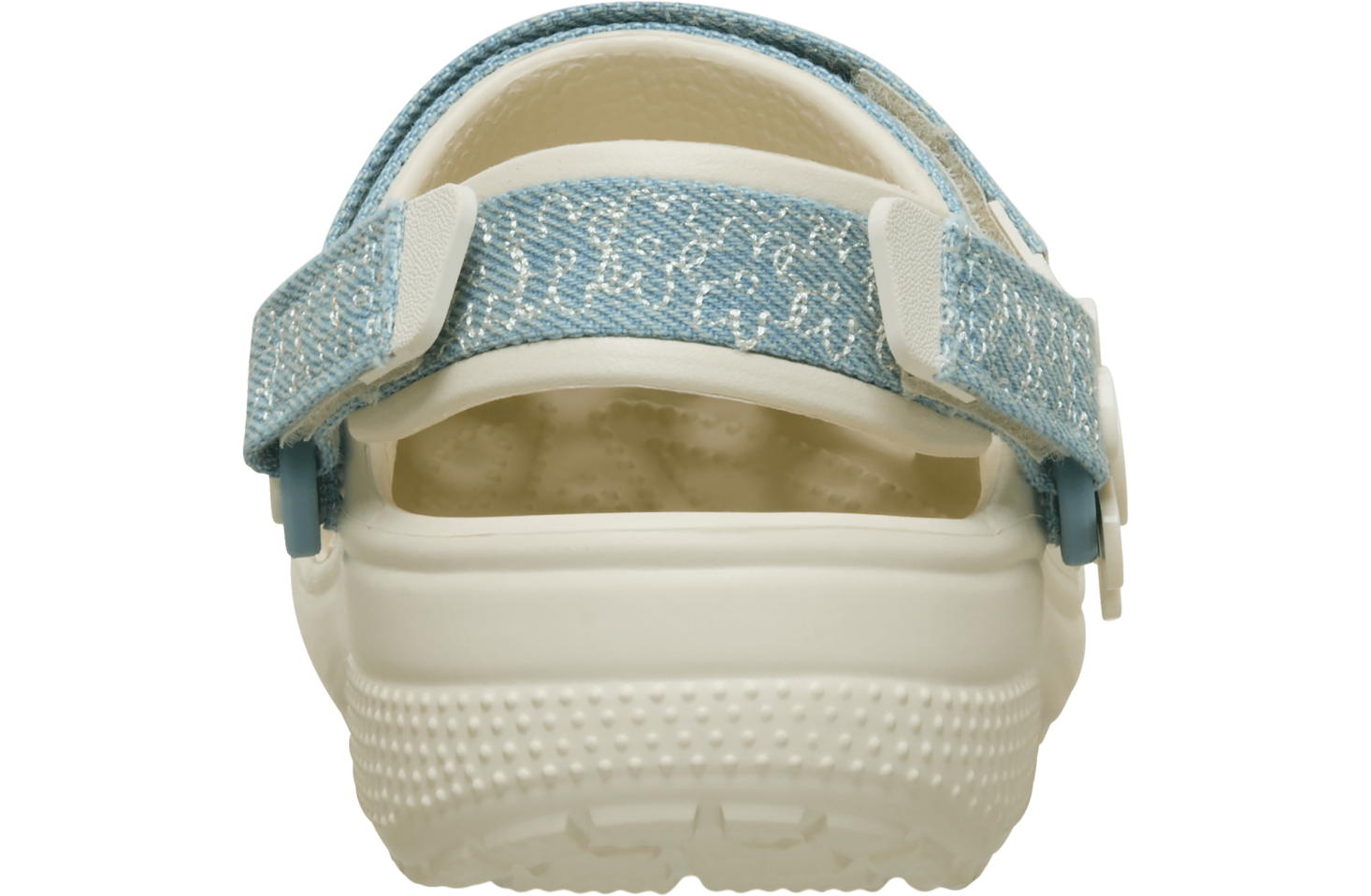 Crocs Classic Denim Flower Adjustable Backstrap Clog GS Summit White