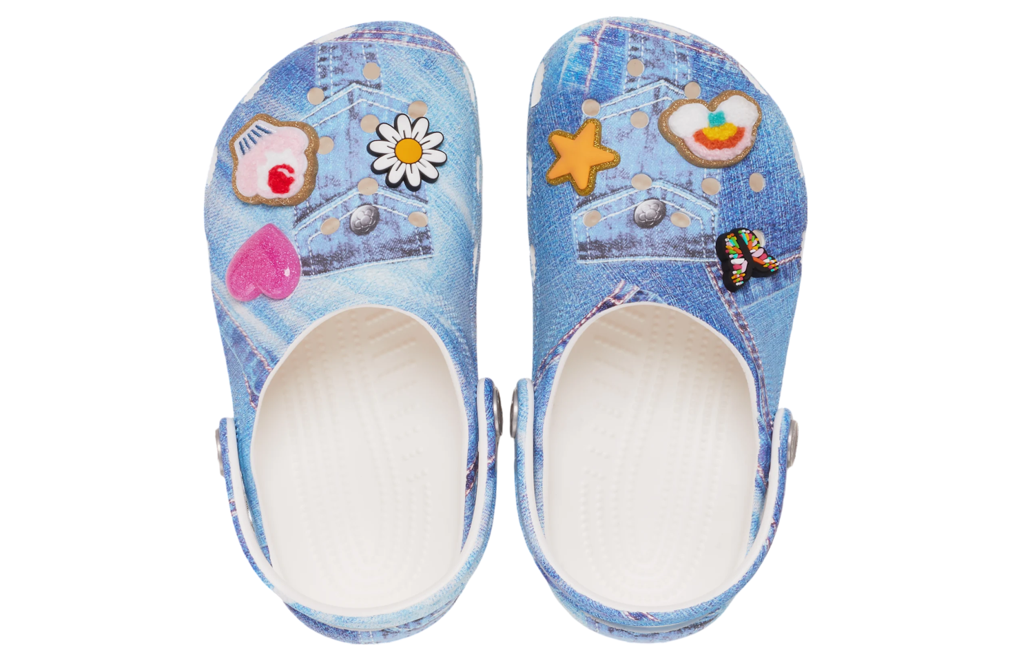 Crocs Classic Denim Patch Clog GS White / Multi