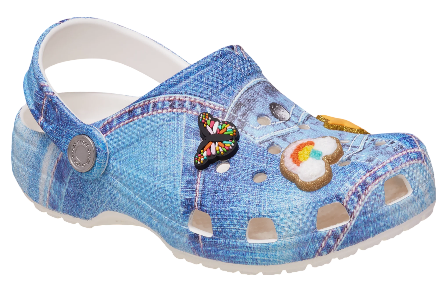 Crocs Classic Denim Patch Clog GS White / Multi