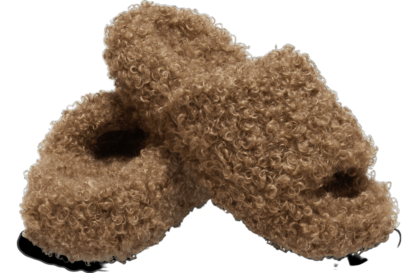 Crocs Classic Doodle Fur Slide Sepia