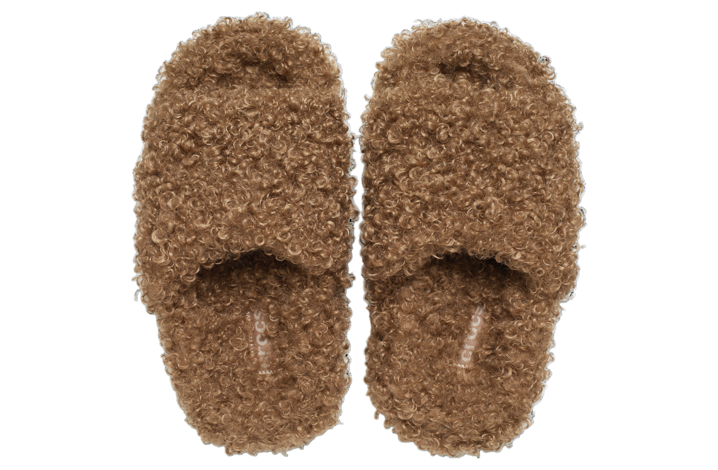 Crocs Classic Doodle Fur Slide Sepia