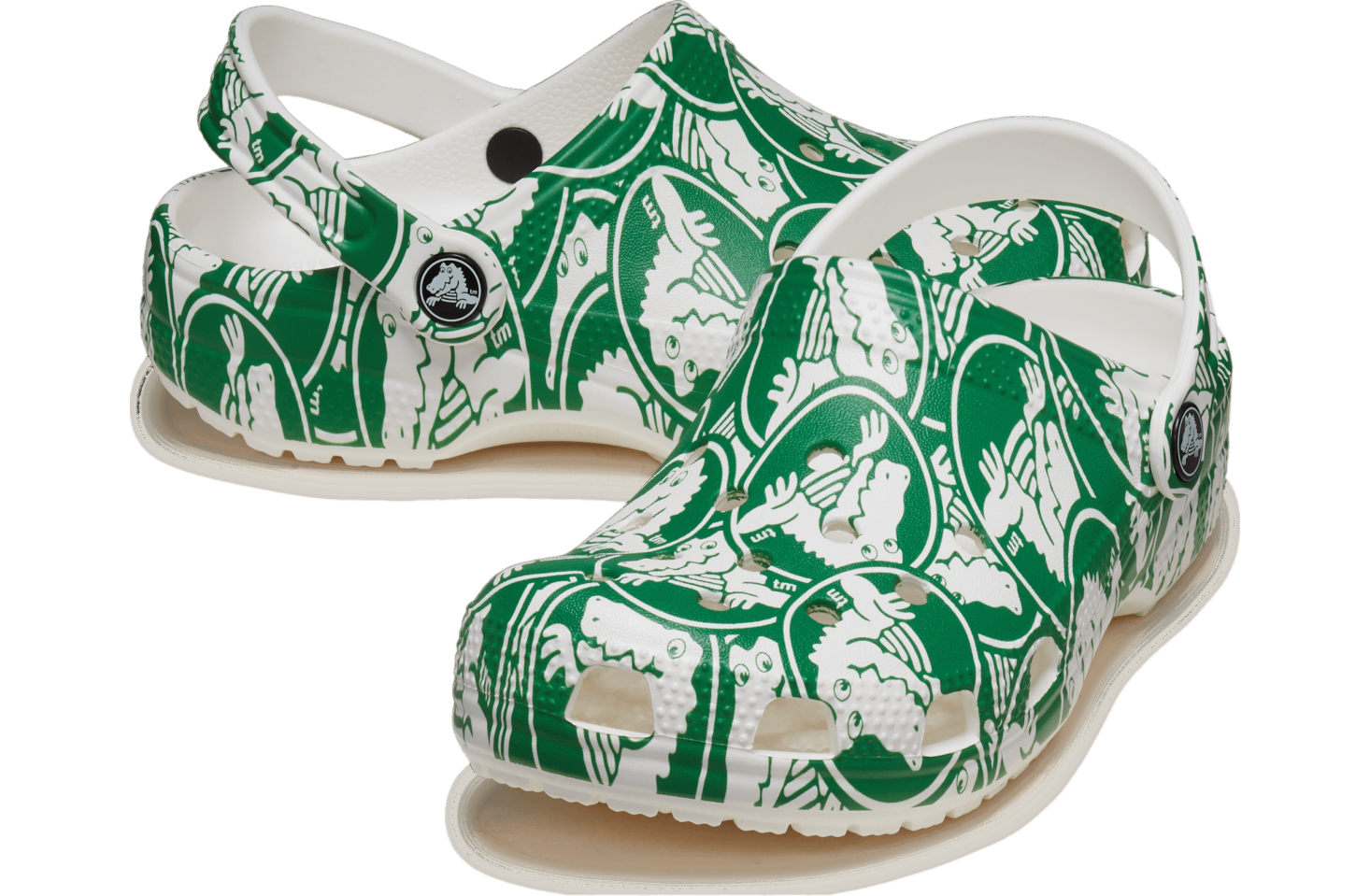 Crocs Classic Duke Print Clog GS Green Ivy