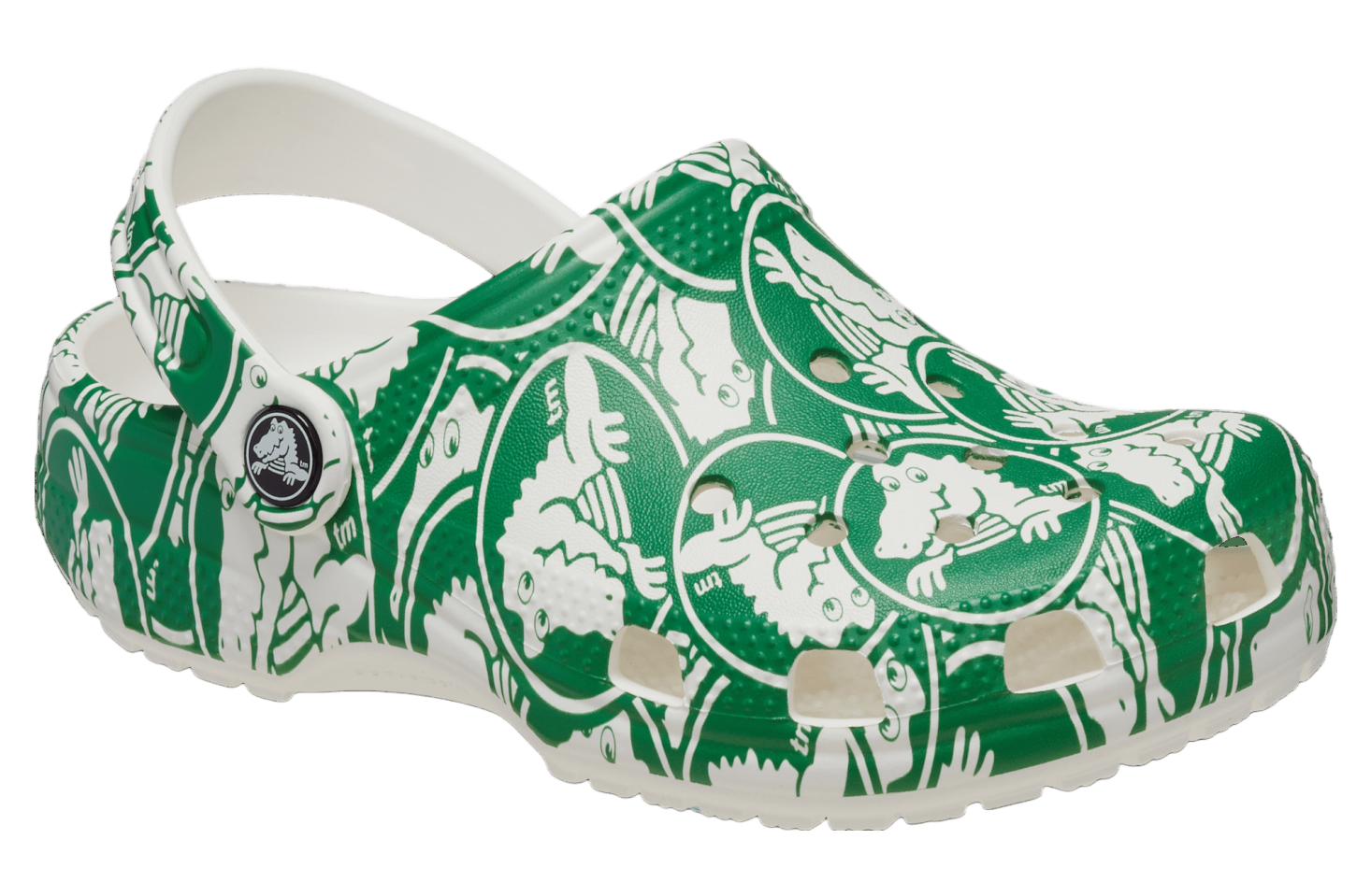 Crocs Classic Duke Print Clog GS Green Ivy