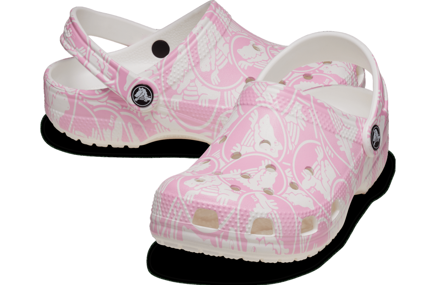 Crocs Classic Duke Print Clog GS Pink Tweed