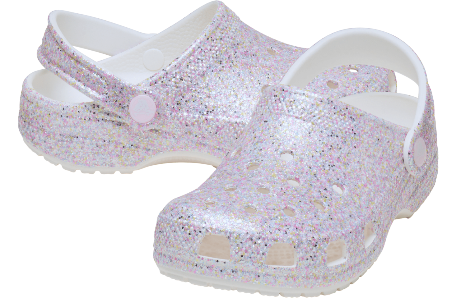 Crocs Classic Fantasy Glitter Clog GS White