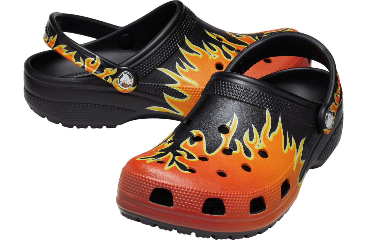 Crocs Classic Flames Clog Black / Multi