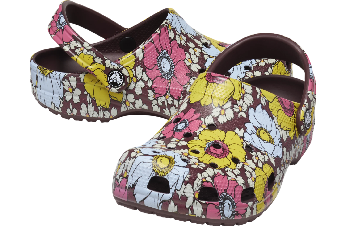 Crocs Classic Floral Clog Dark Cherry / Multi