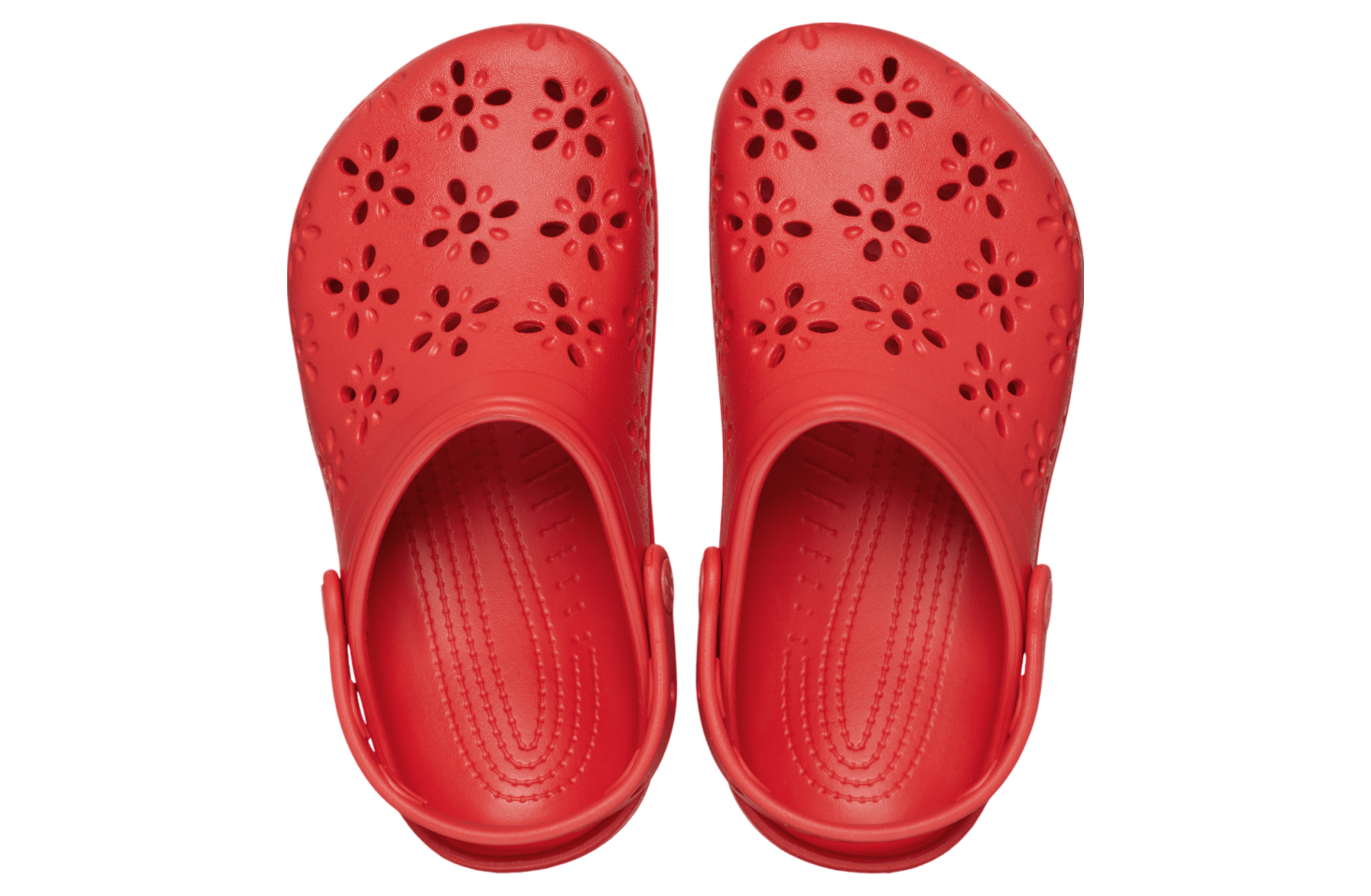 Crocs Classic Floral Cut-Out Clog Cherry Red