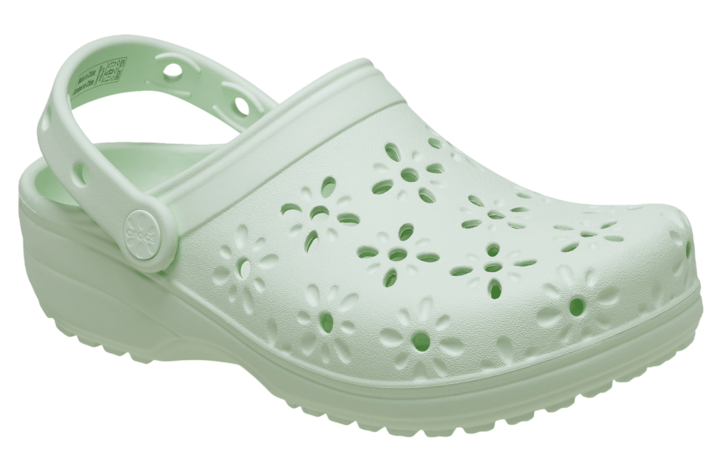 Crocs Classic Floral Cut-out Clog Jade Tint - Jul 2024 - 210927-3yh 