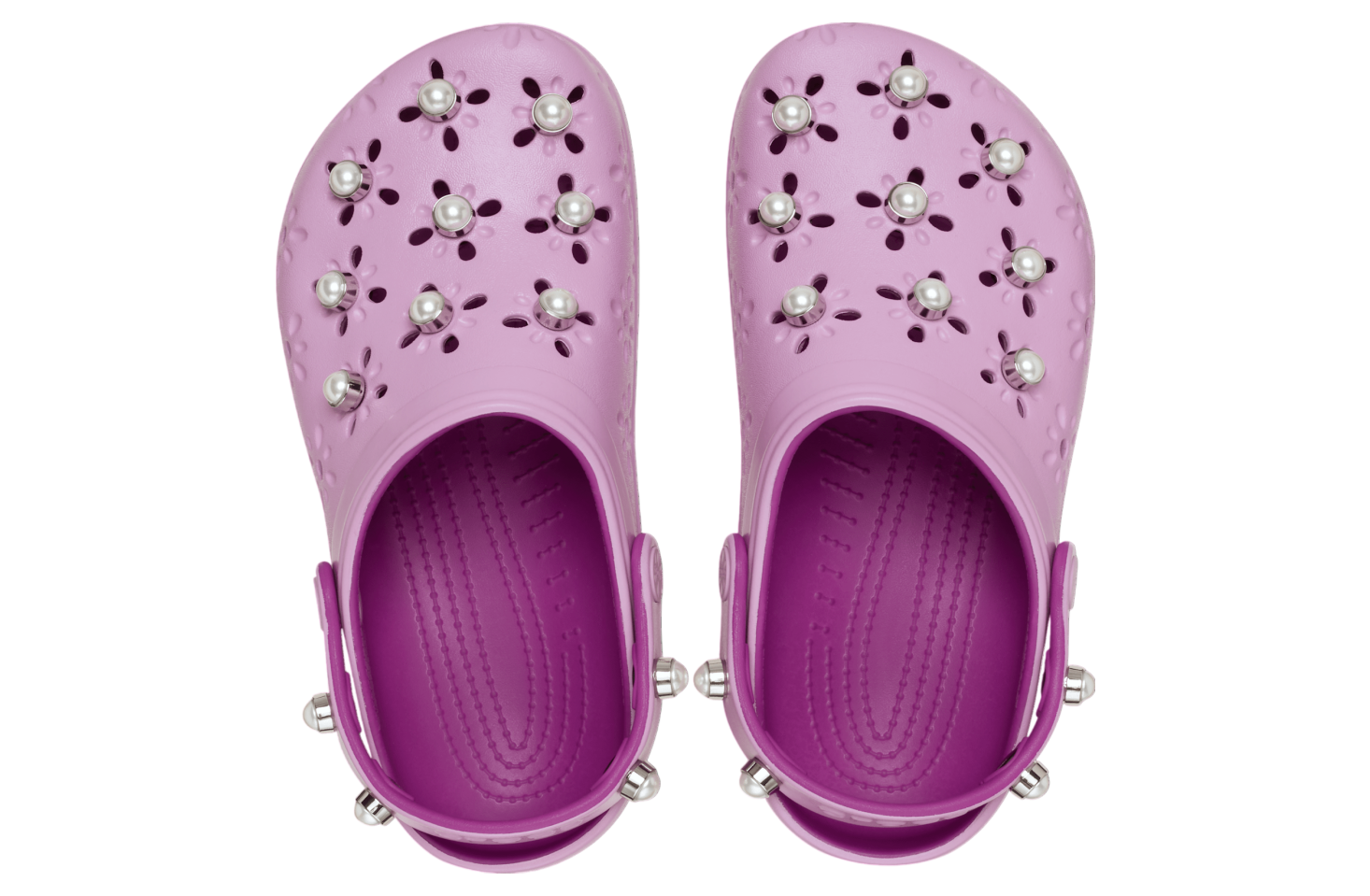 Crocs Classic Floral Cut Out Elevated Clog Hydrangea