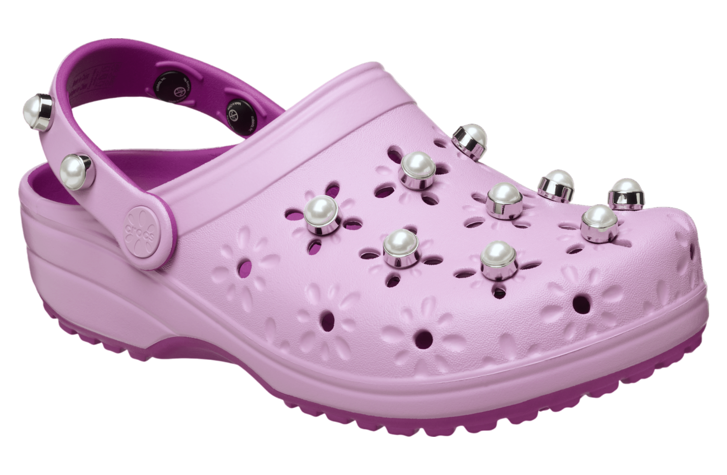 Crocs Classic Floral Cut Out Elevated Clog Hydrangea