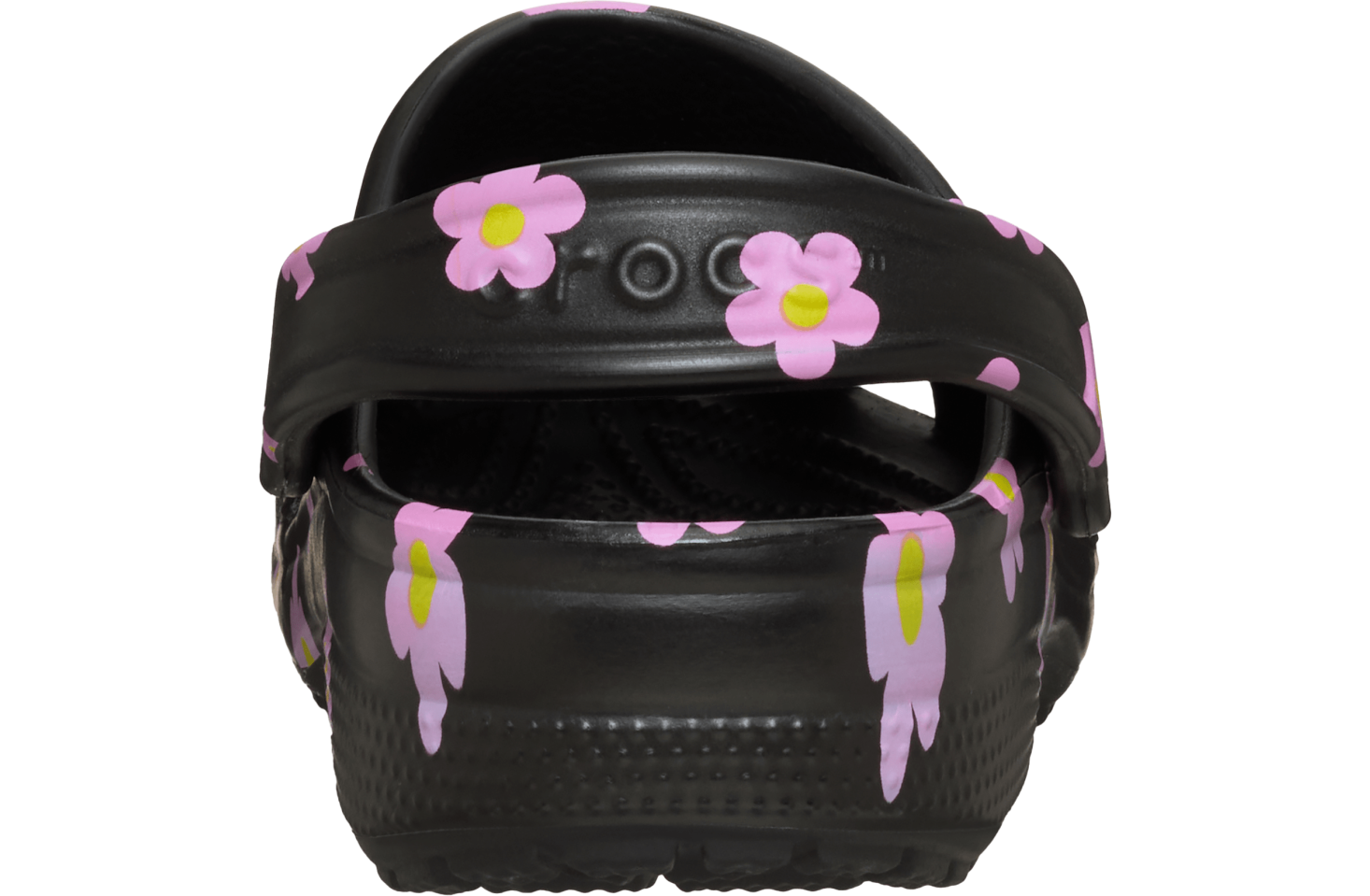Crocs Classic Flower Clog Black