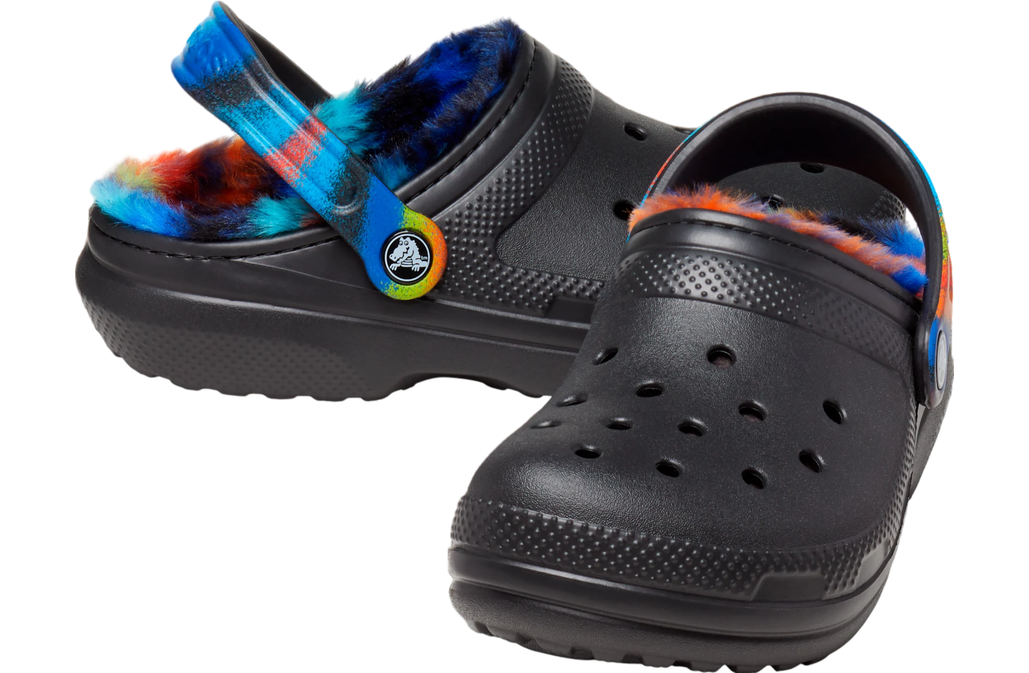 Crocs Classic Fur Lined Spray Dye Clog Black / Multi