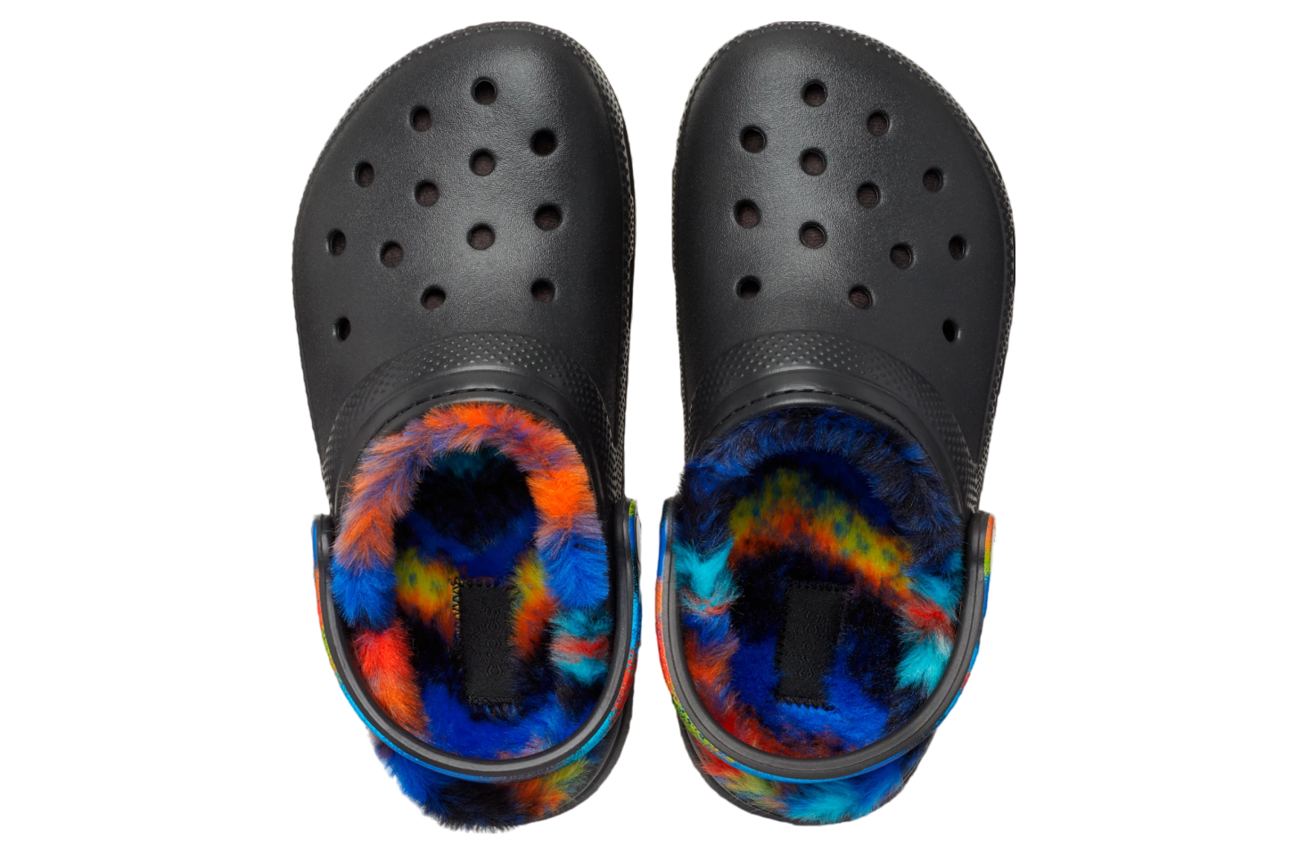 Crocs Classic Fur Lined Spray Dye Clog Black / Multi