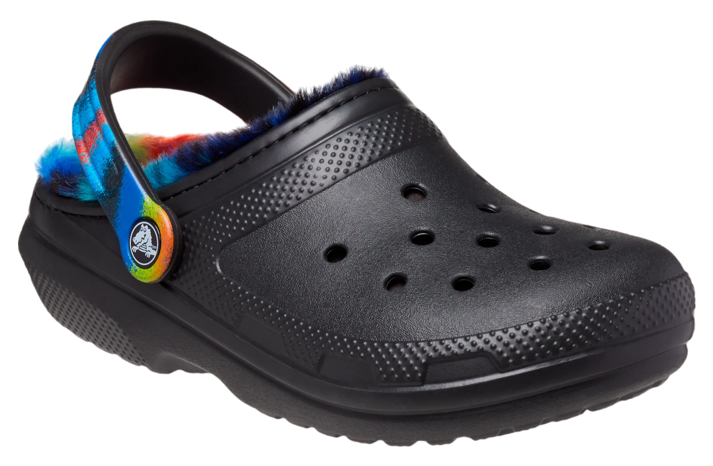 Crocs Classic Fur Lined Spray Dye Clog Black / Multi