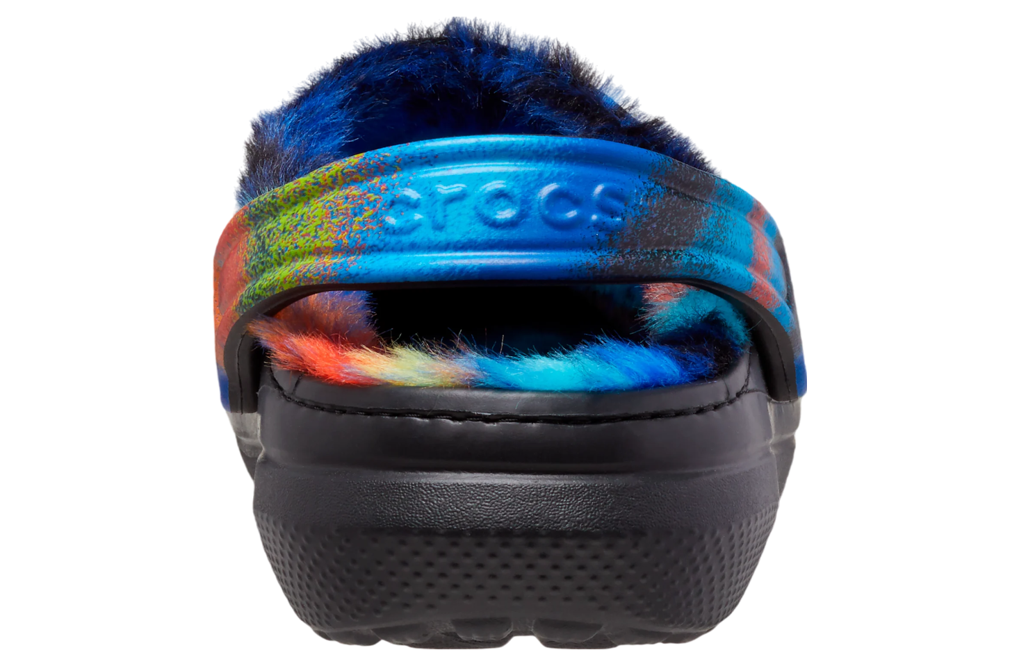 Crocs Classic Fur Lined Spray Dye Clog Black / Multi