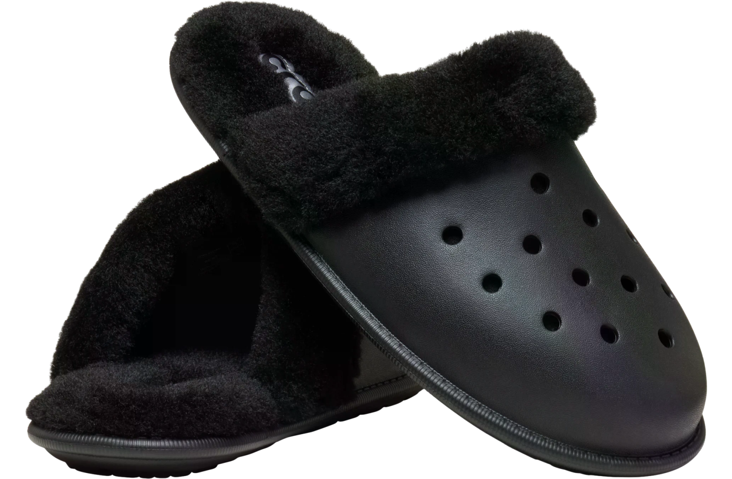 Crocs Classic Fuzz Scuff Black