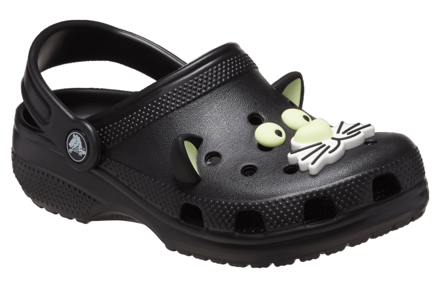 Crocs Classic Glow-in-the-dark Black Cat Clog GS Black