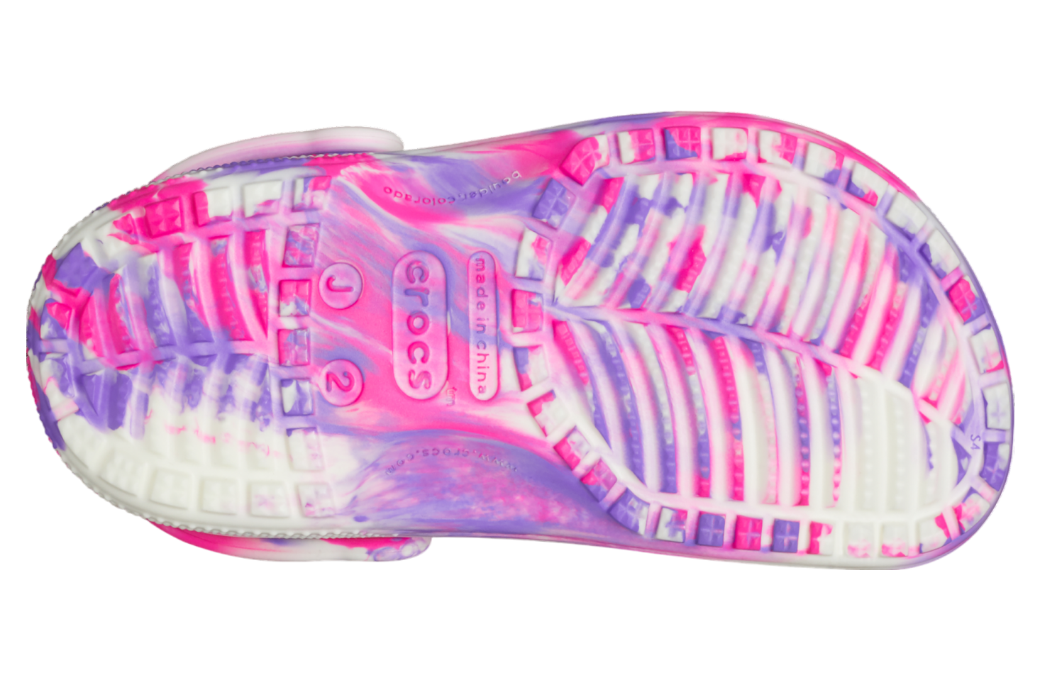 Crocs Classic Glow-in-The-Dark Marbled Clog GS Pink Crush / Multi