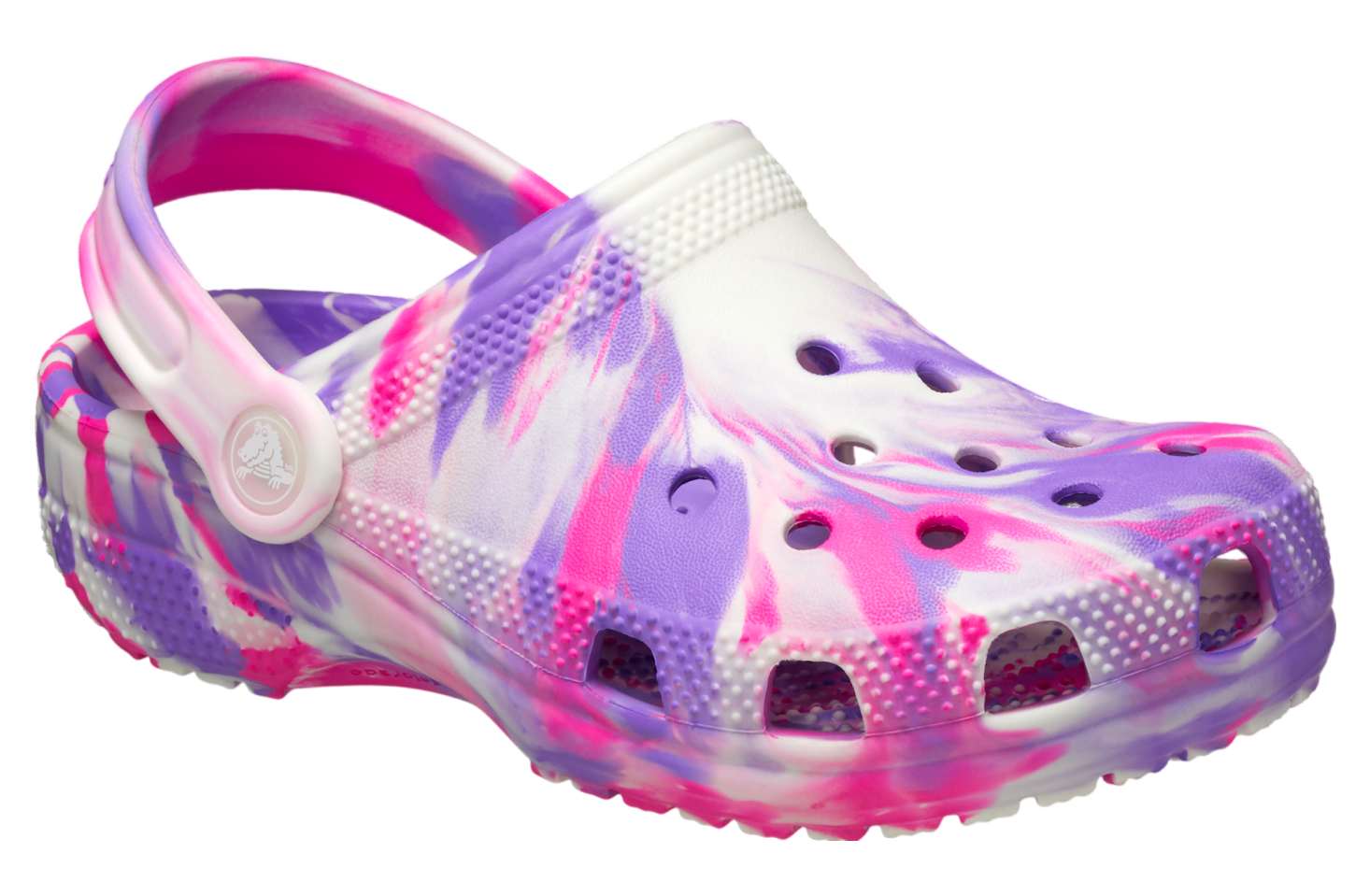 Crocs Classic Glow-in-The-Dark Marbled Clog GS Pink Crush / Multi