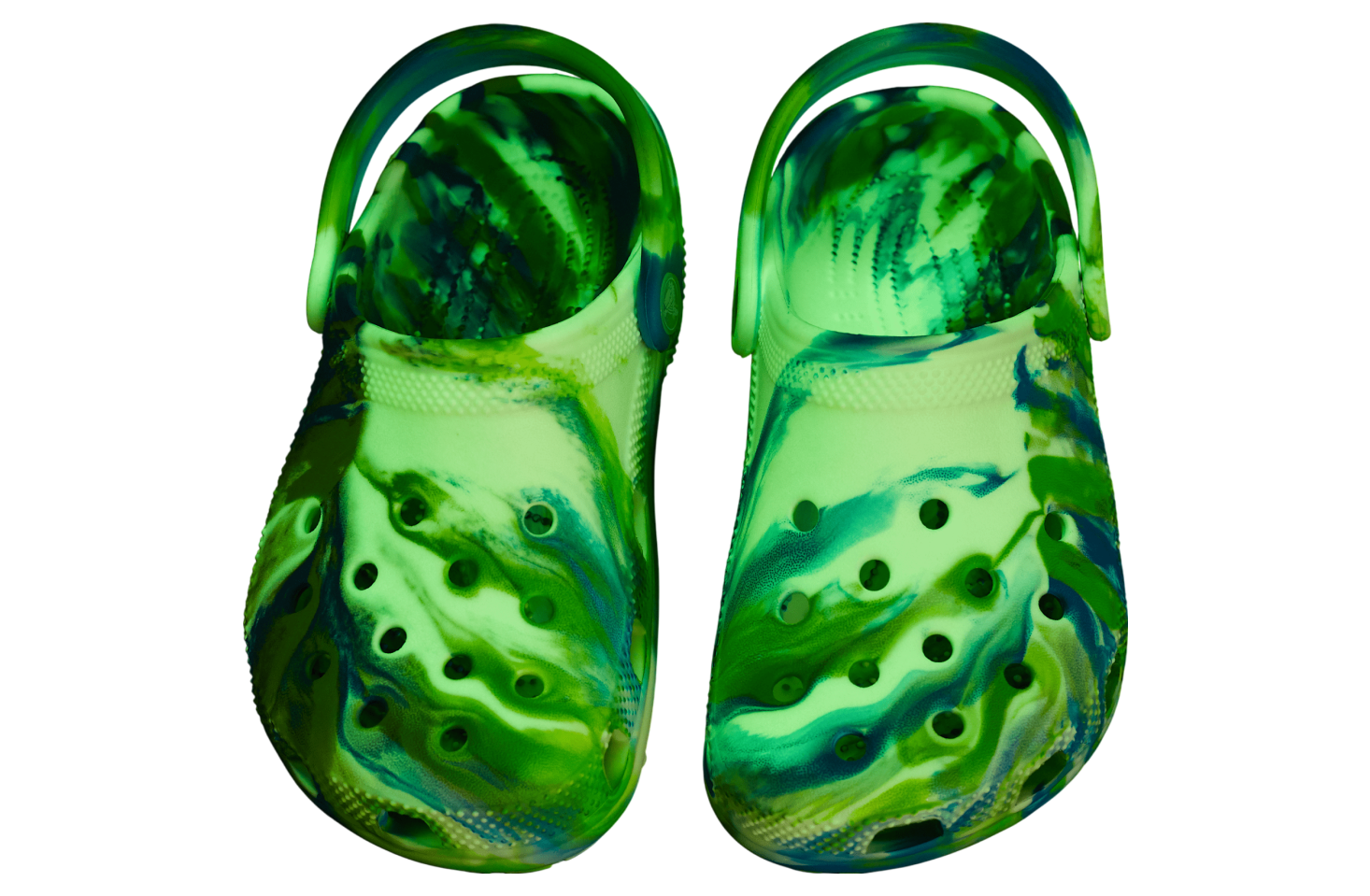 Crocs Classic Glow-in-The-Dark Marbled Clog GS Prep Blue / Multi