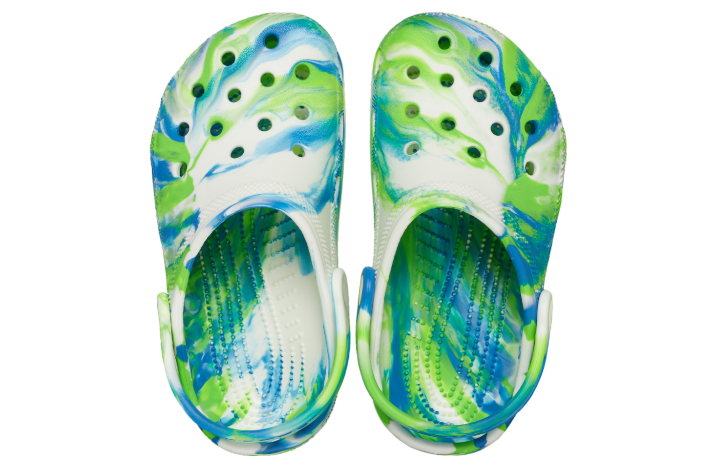 Crocs Classic Glow-in-The-Dark Marbled Clog GS Prep Blue / Multi