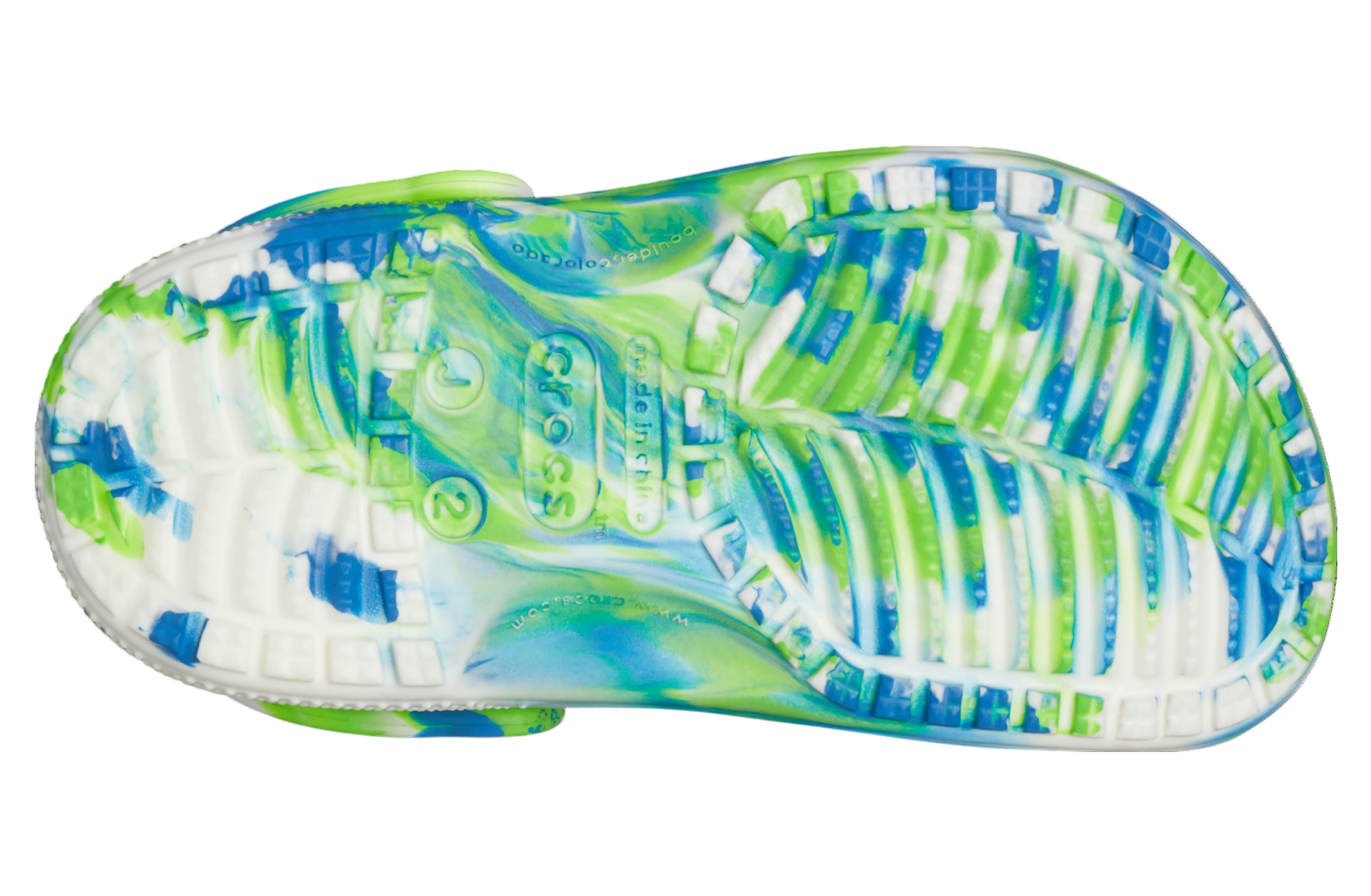 Crocs Classic Glow-in-The-Dark Marbled Clog GS Prep Blue / Multi