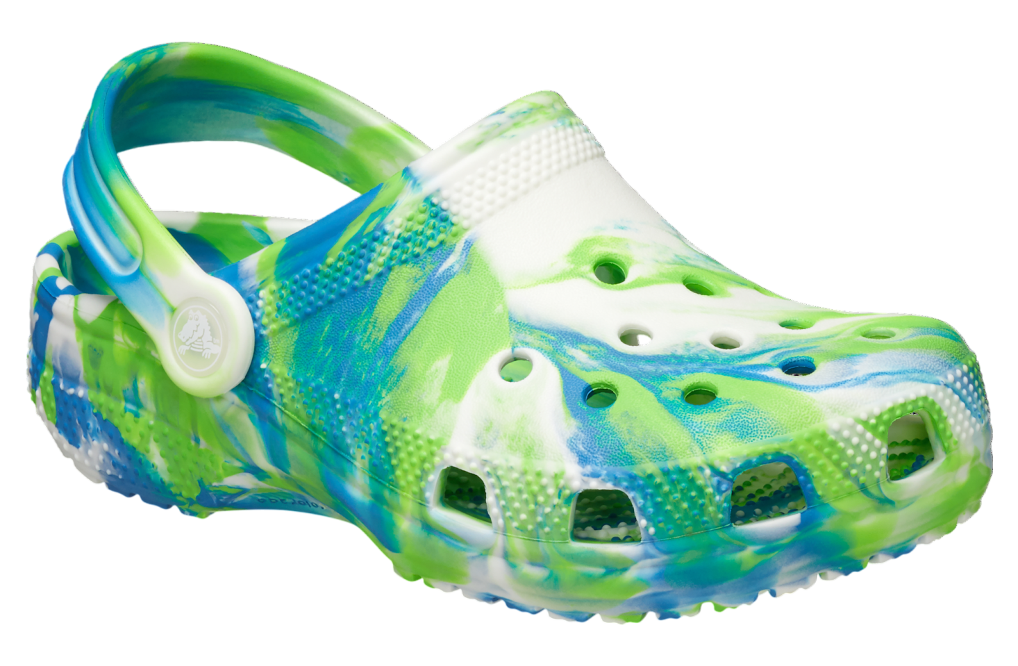 Crocs Classic Glow-in-The-Dark Marbled Clog GS Prep Blue / Multi