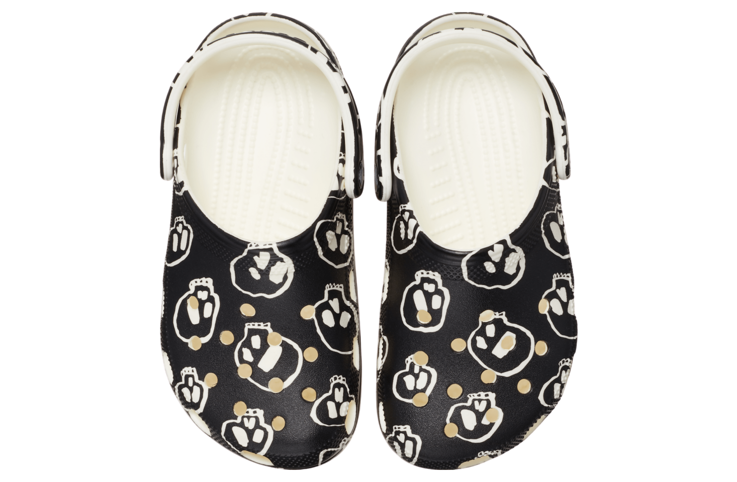 Crocs Classic Glow-in-The-Dark Skulls Clog Black