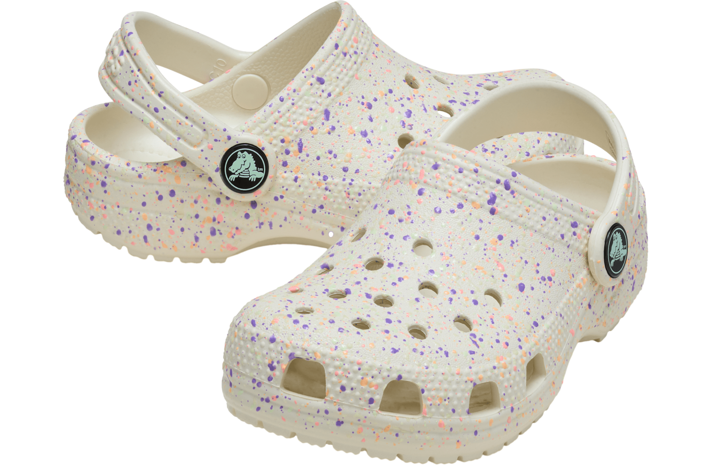 Crocs Classic Glow Paint Splatter Clog GS Summit White / Multi
