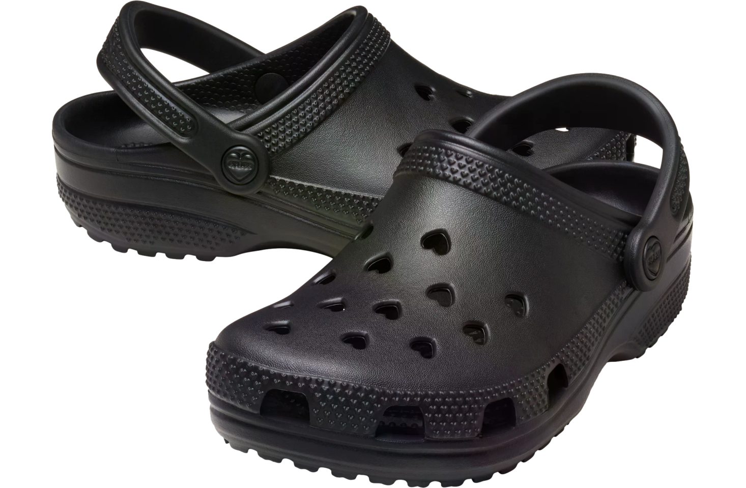 Crocs Classic Hearts Cut Out Clog Black