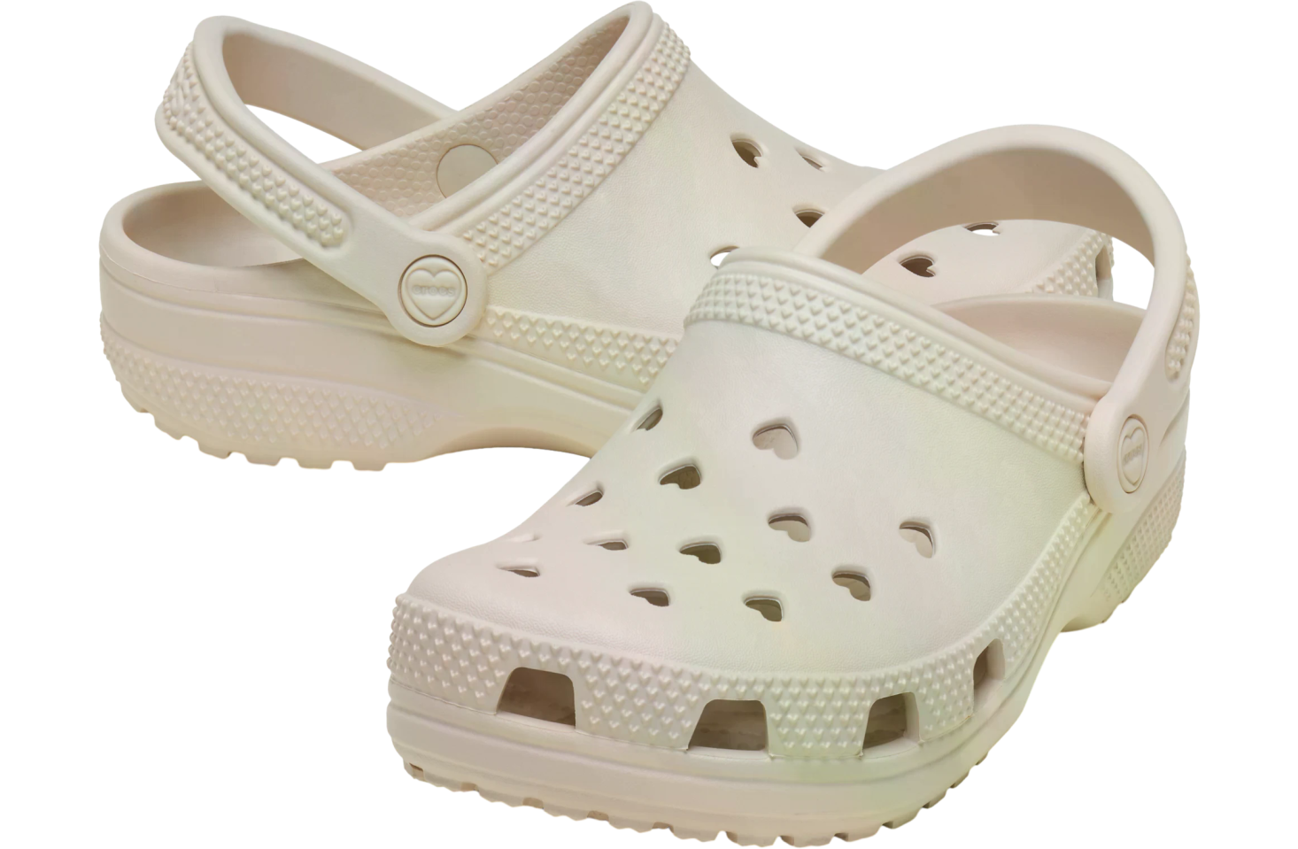 Crocs Classic Hearts Cut Out Clog Frappé