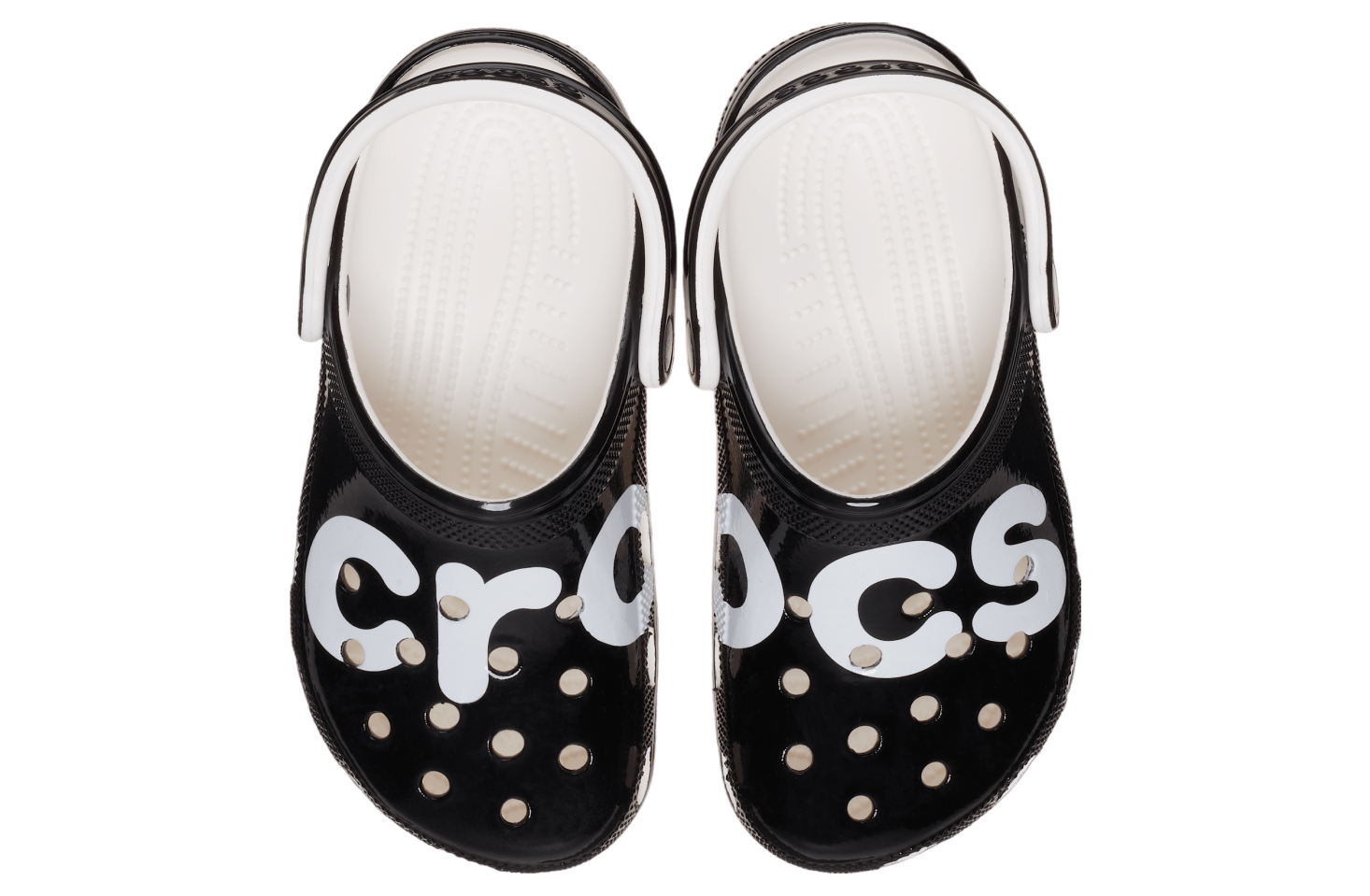 Crocs Classic High Shine Logo Clog Black