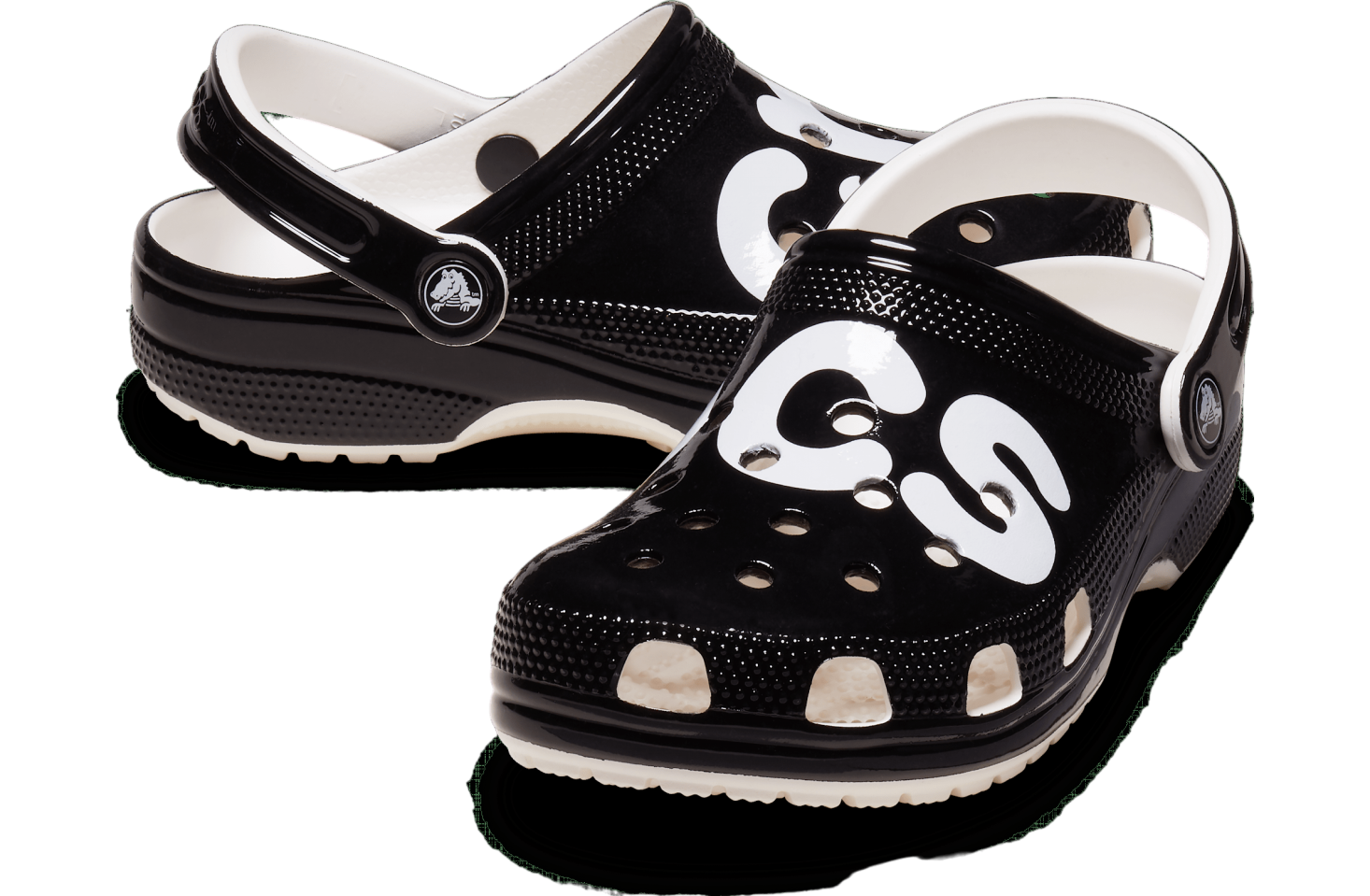 Crocs Classic High Shine Logo Clog Black