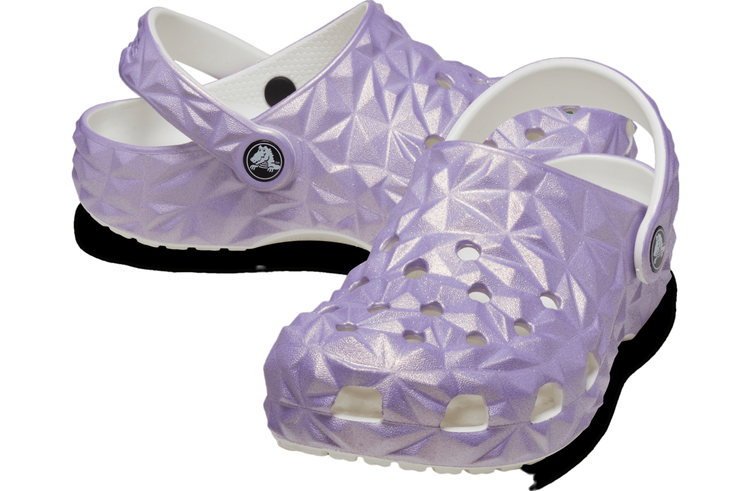 Crocs Classic Iridescent Geometric Clog GS White