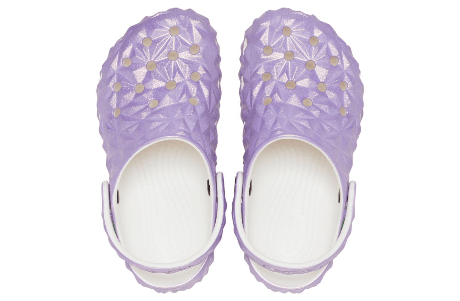 Crocs Classic Iridescent Geometric Clog GS White