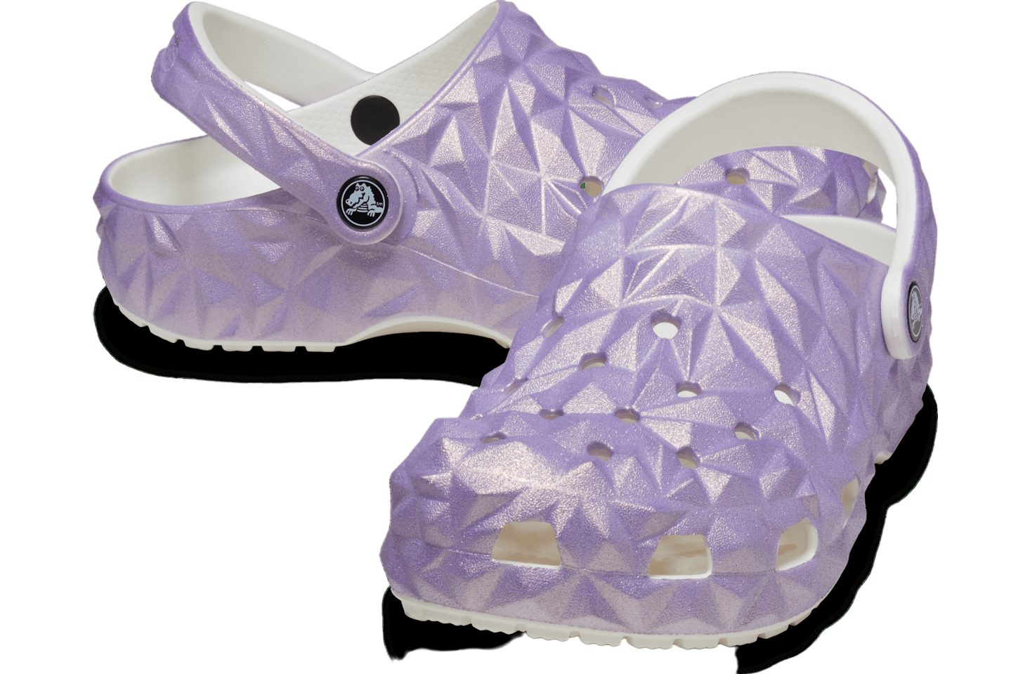 Crocs Classic Iridescent Geometric Clog White