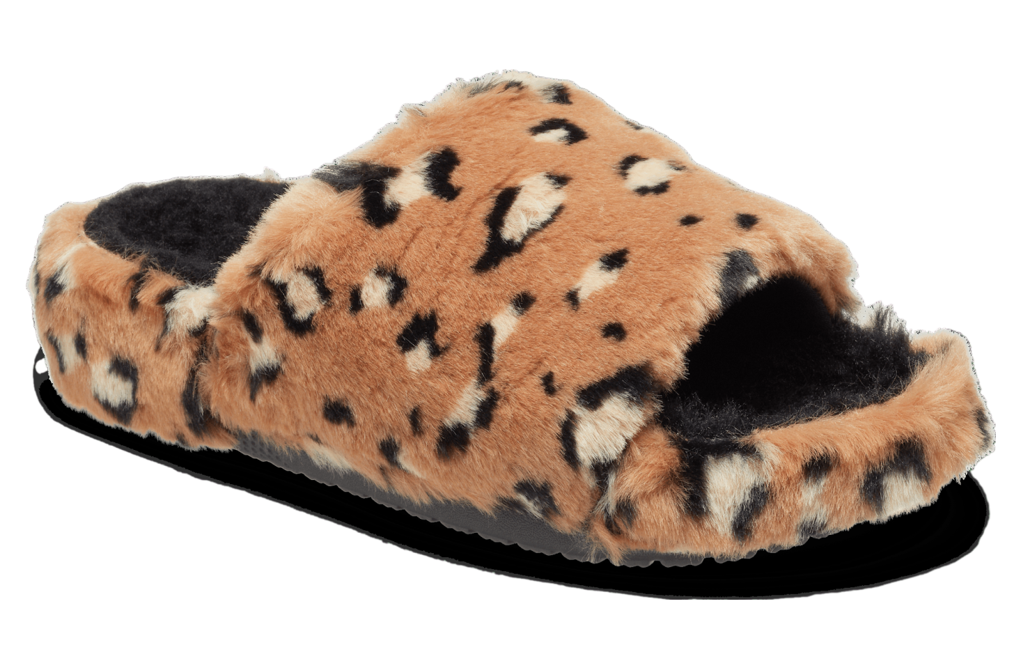 Crocs Classic Leopard Fur Slide Leopard / Black