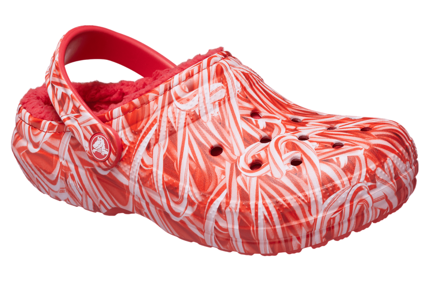 Crocs Classic Lined Candy Cane Clog Varsity Red