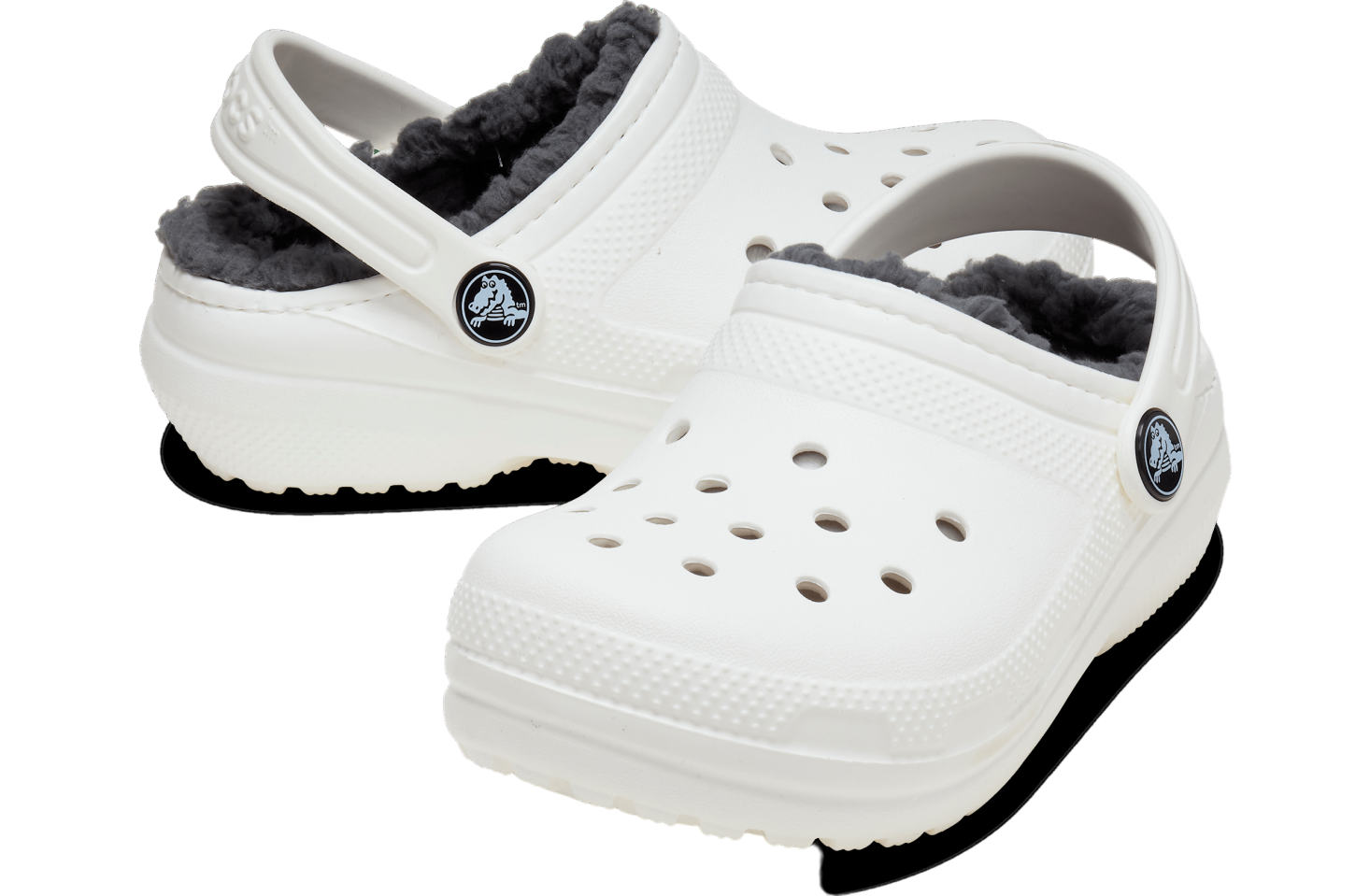 Crocs Classic Lined Clog GS White / Grey