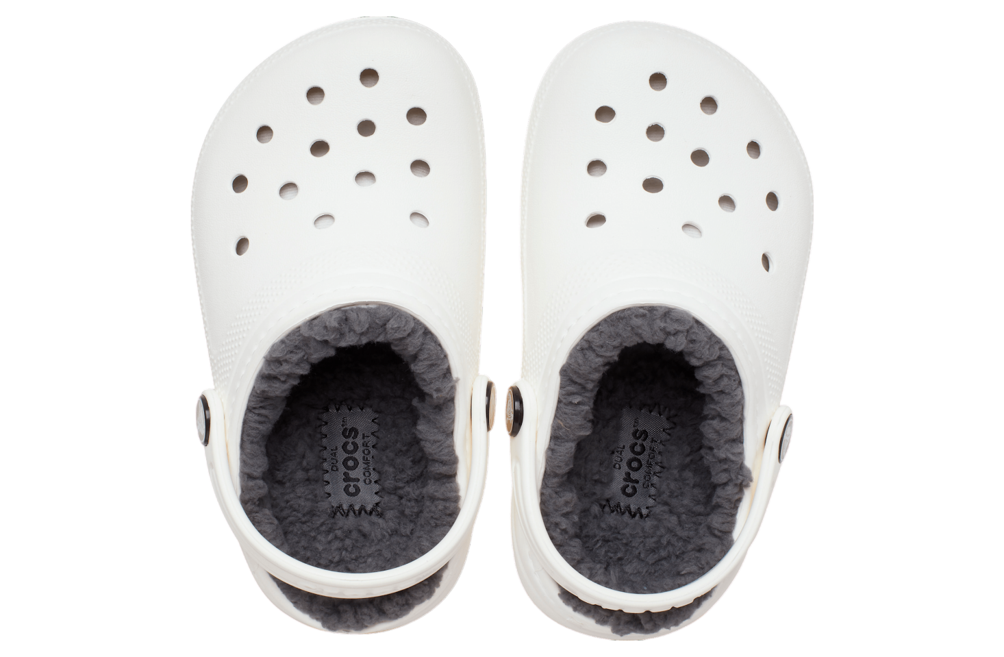 Crocs Classic Lined Clog GS White / Grey