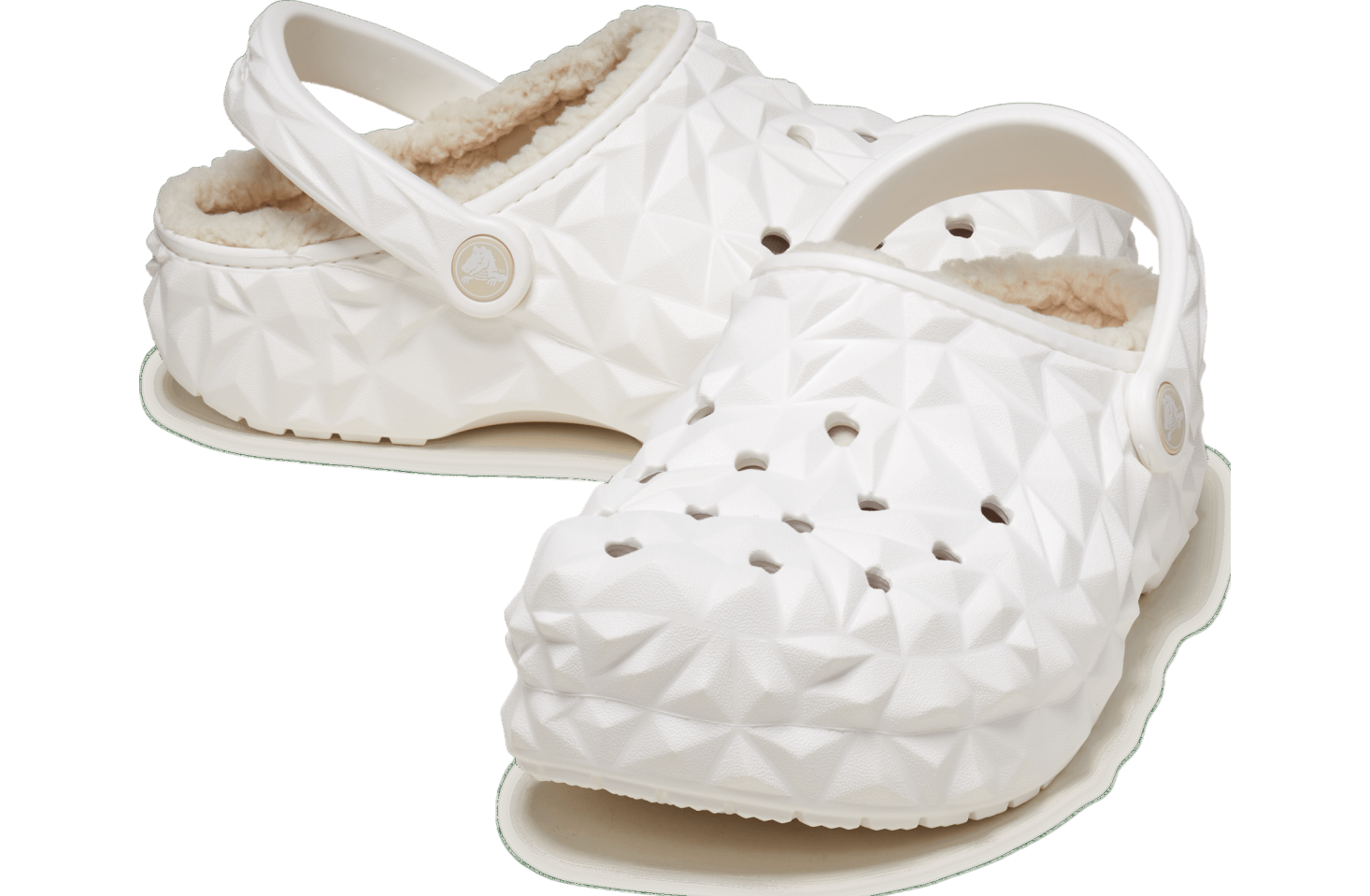 Crocs Classic Lined Geometric Clog White