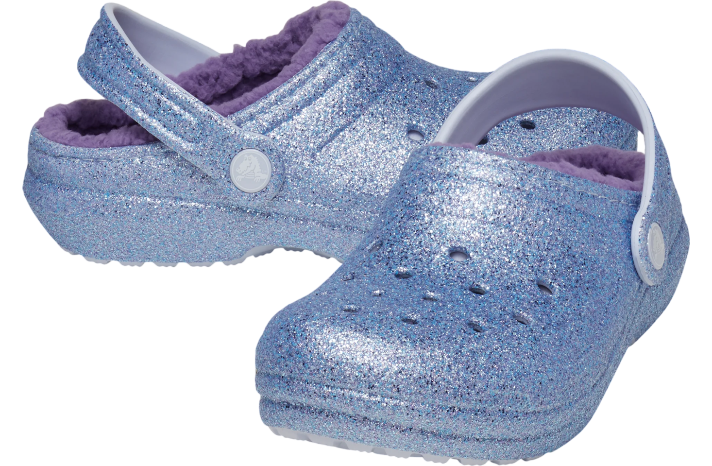 Crocs Classic Lined Glitter Clog GS Frosted Glitter