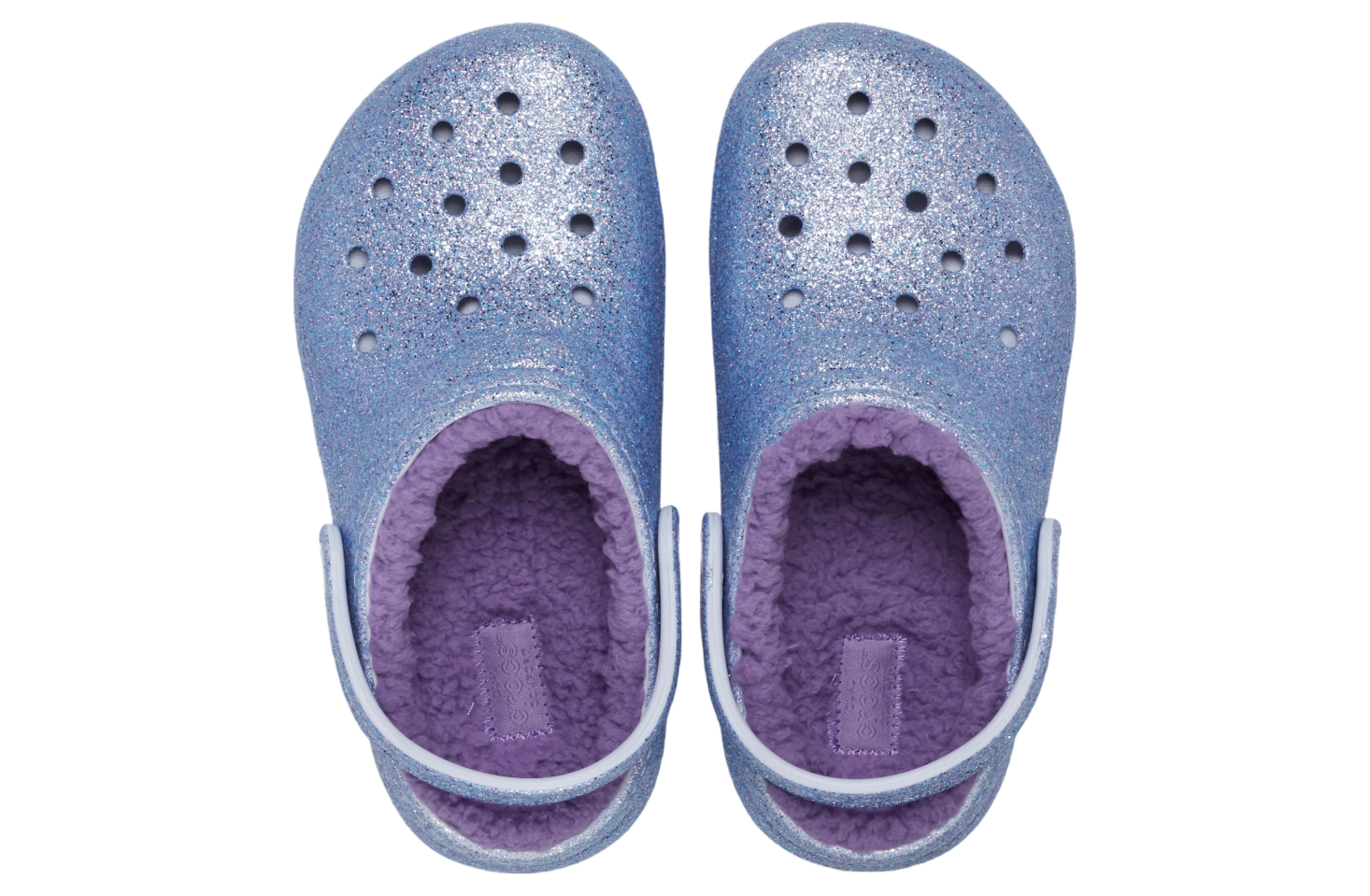 Crocs Classic Lined Glitter Clog Gs Frosted Glitter