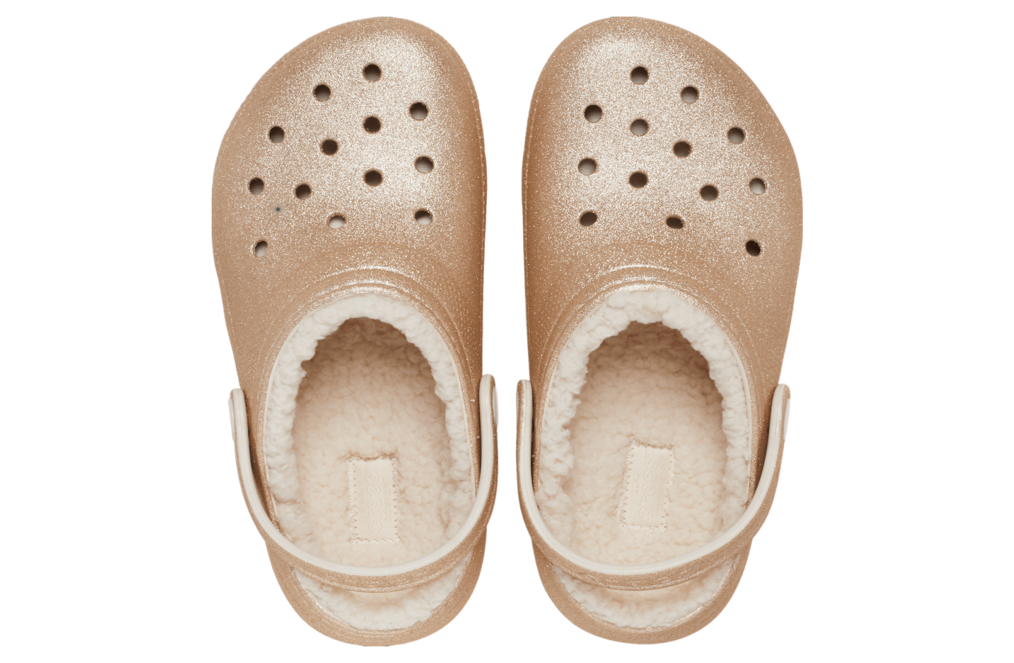 Crocs Classic Lined Glitter Clog GS Gold