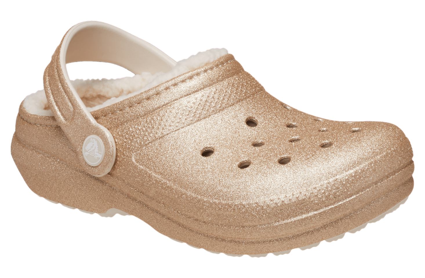 Crocs Classic Lined Glitter Clog GS Gold